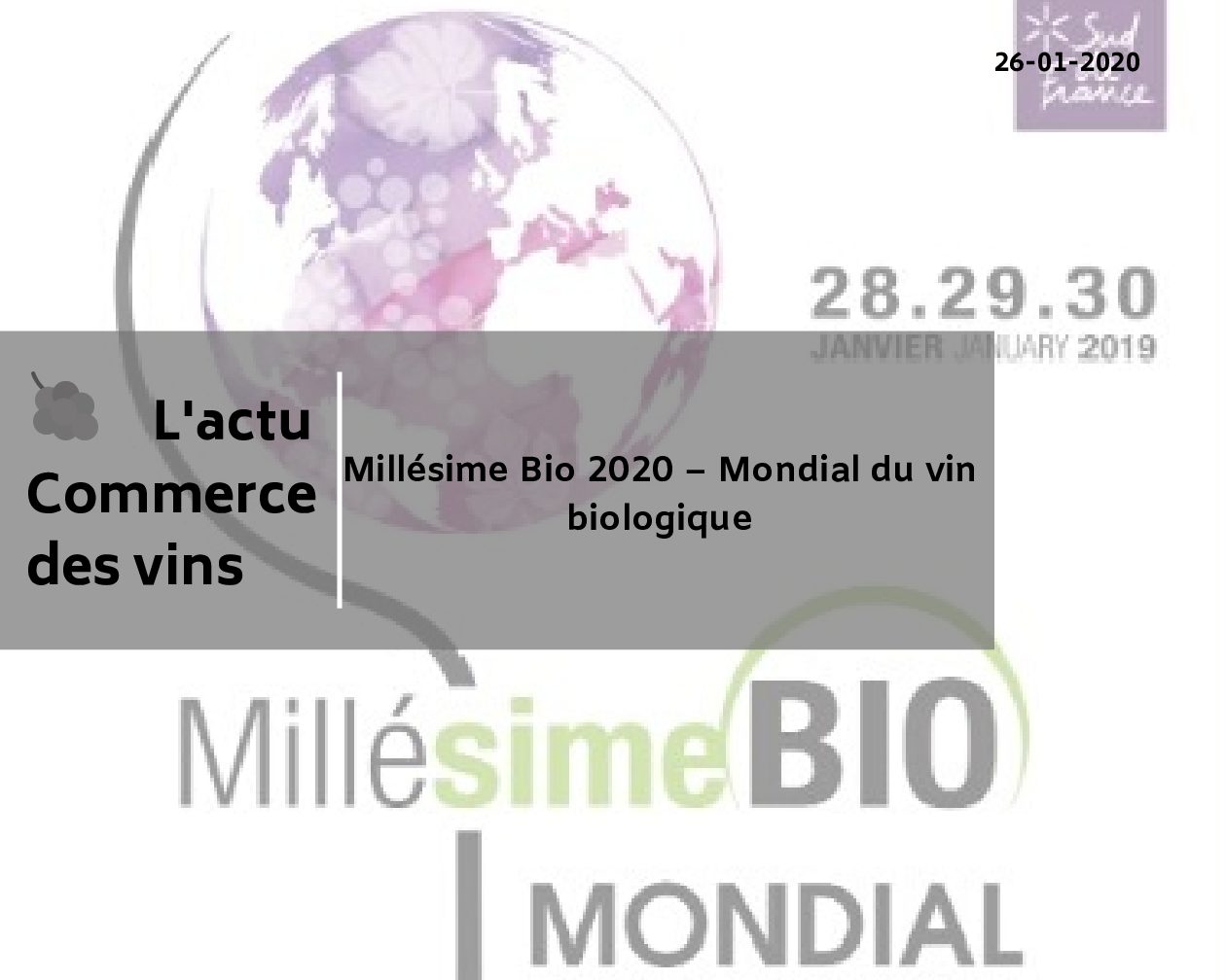 Millésime Bio 2020 – Mondial du vin biologique