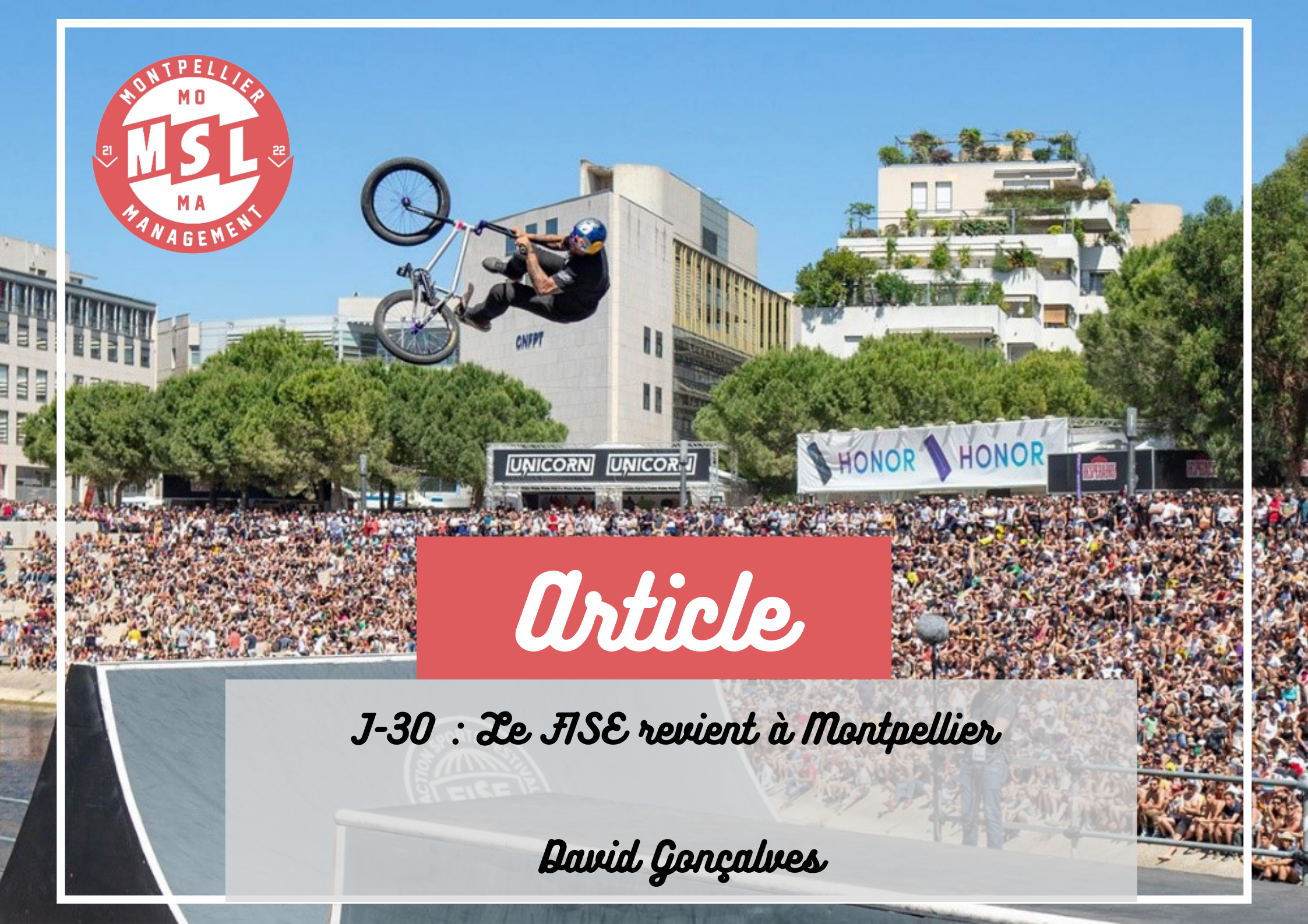 J-30 : Le FISE revient à Montpellier
